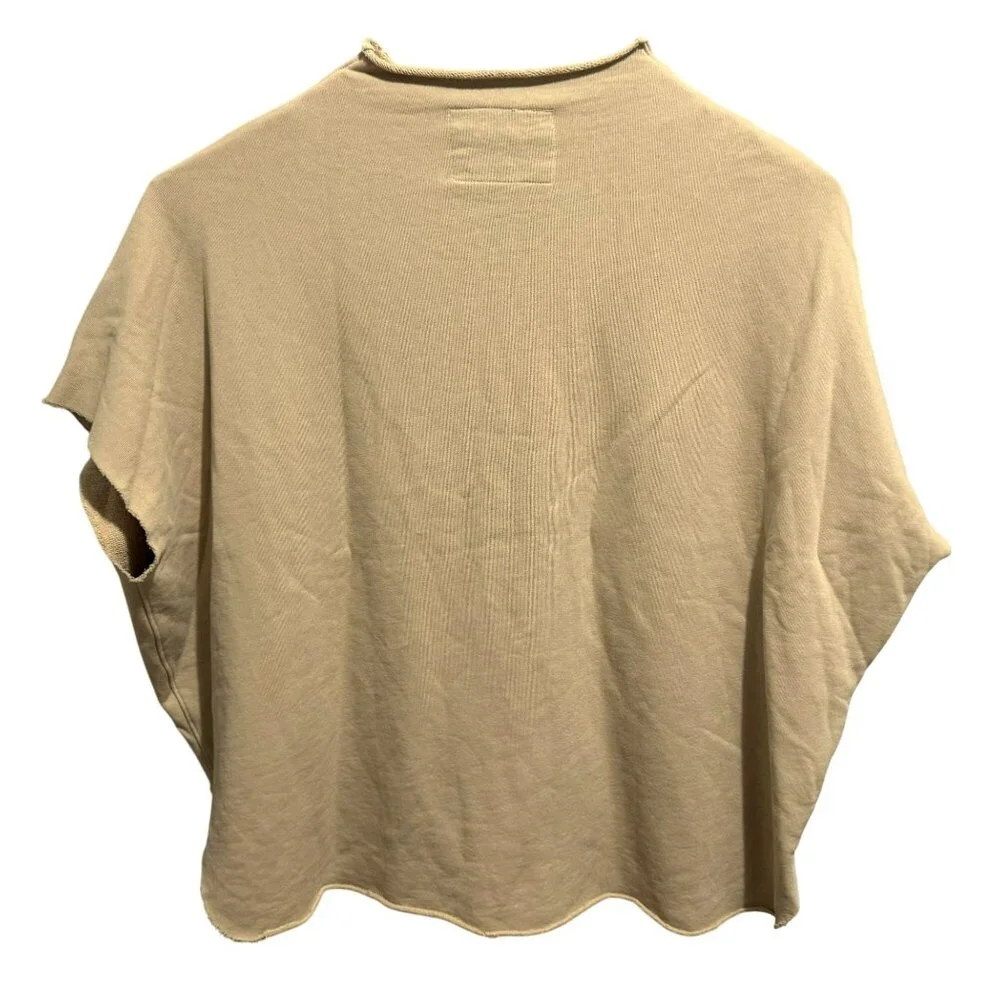 Frank & Eileen Capelet Womens OS Tan Audrey Funnel Neck Pullover Minimalist Lab - Picture 3 of 4